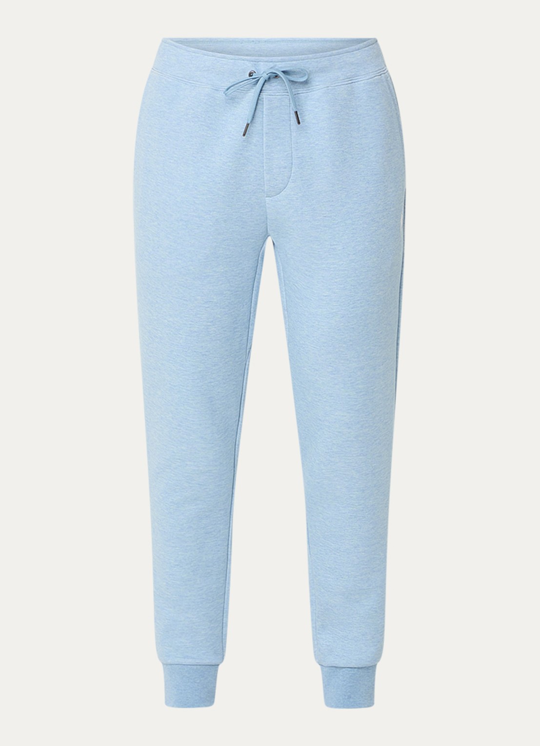Ralph Lauren Tapered fit joggingbroek met logoborduring - voorkant 7 modern blue heather / blauw