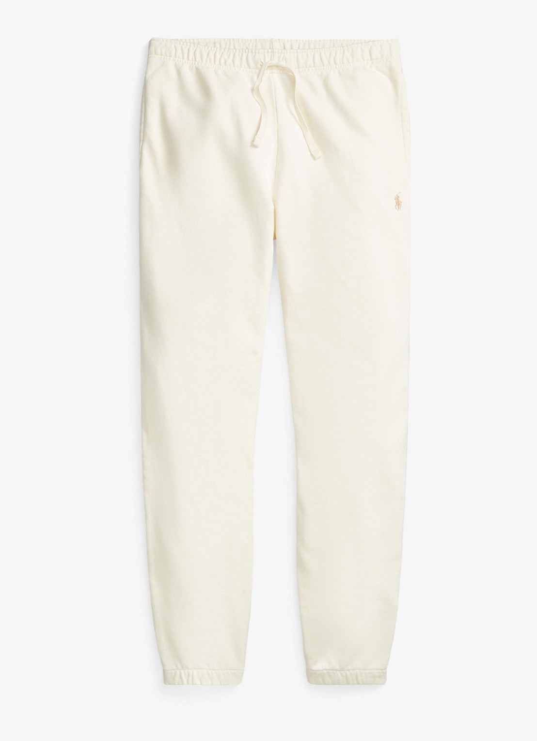 Ralph Lauren Tapered fit joggingbroek met logoborduring - voorkant 4 clubhouse cream / creme