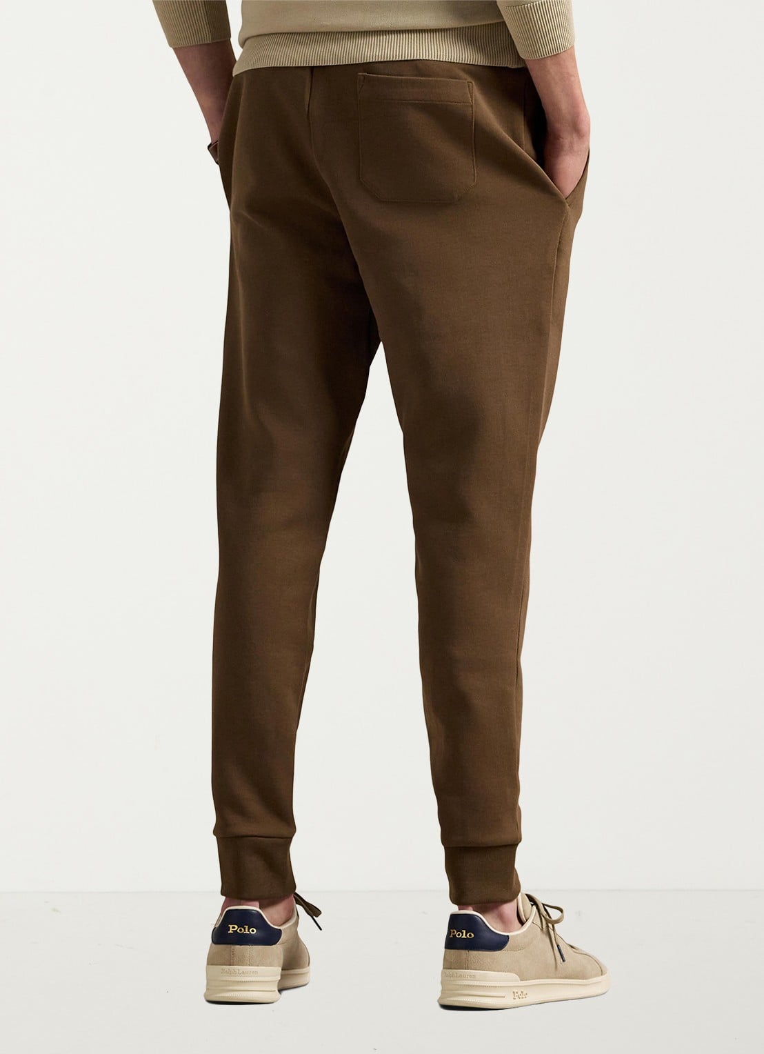 Ralph Lauren Tapered fit joggingbroek met logoborduring - achterkant chestnut / lichtbruin