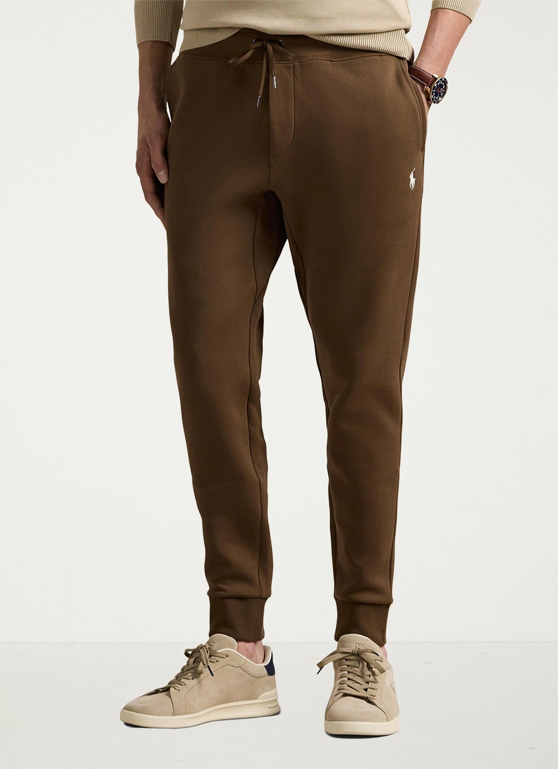 Ralph Lauren Tapered fit joggingbroek met logoborduring - detail 4 chestnut / lichtbruin