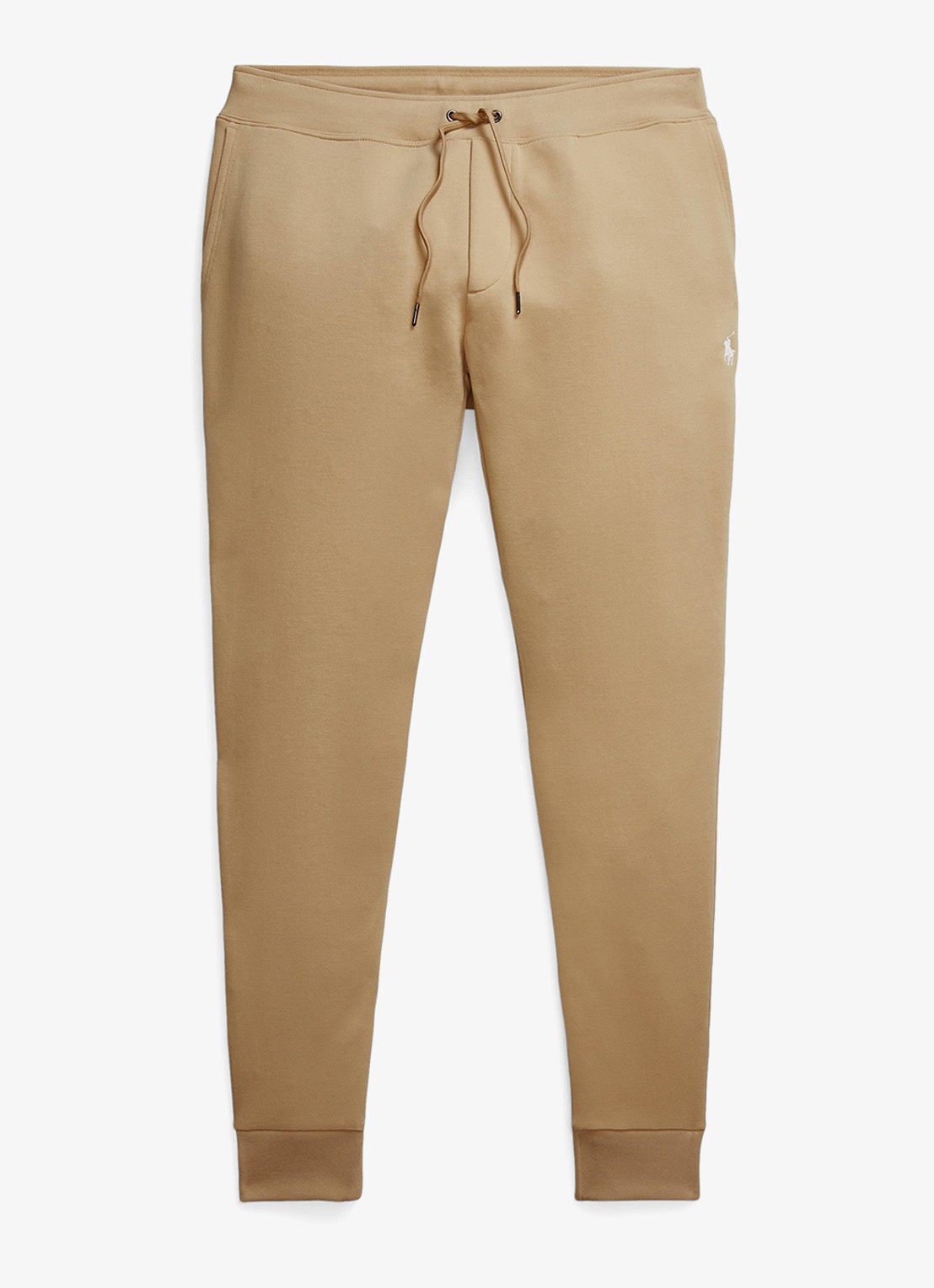 Ralph Lauren Tapered fit joggingbroek met logoborduring - voorkant 2 beige