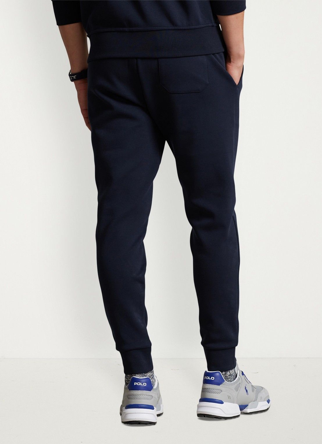 Ralph Lauren Tapered fit joggingbroek met logoborduring - achterkant 2 aviator navy / donkerblauw