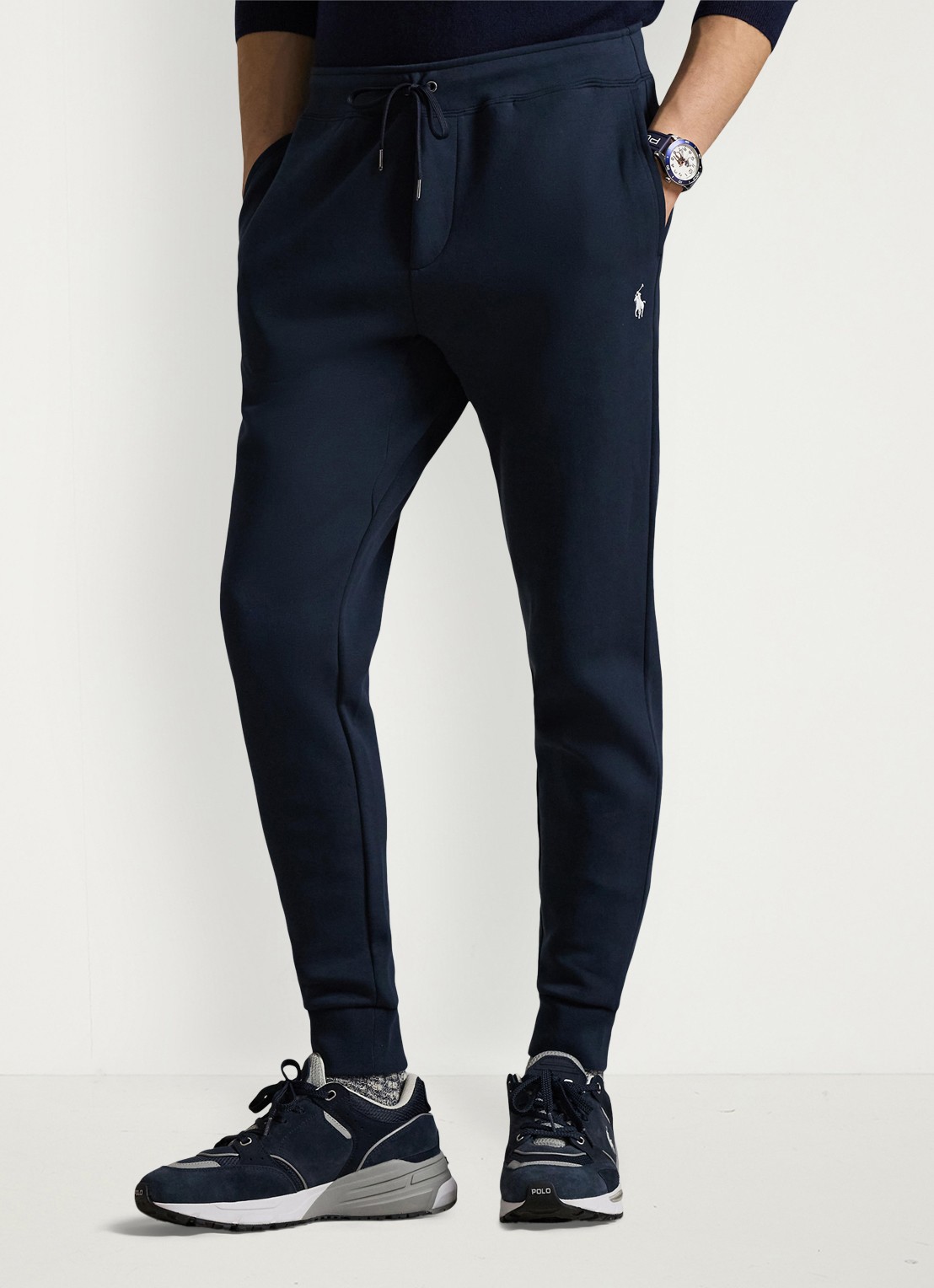 Ralph Lauren Tapered fit joggingbroek met logoborduring - detail 8 aviator navy / donkerblauw