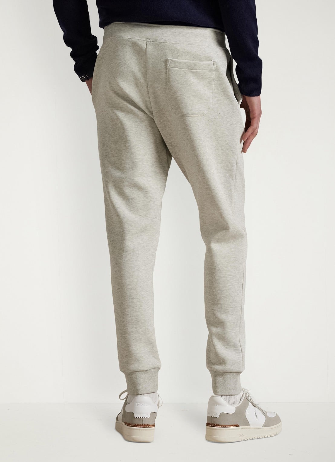 Ralph Lauren Tapered fit joggingbroek met logoborduring - achterkant 5 lt sport heather / grijsmele