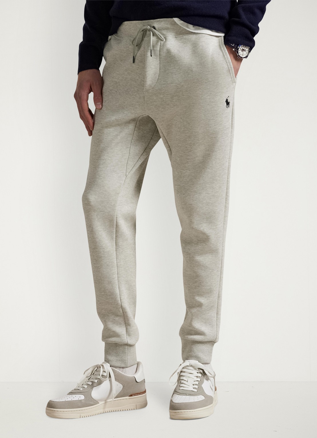 Ralph Lauren Tapered fit joggingbroek met logoborduring - detail lt sport heather / grijsmele