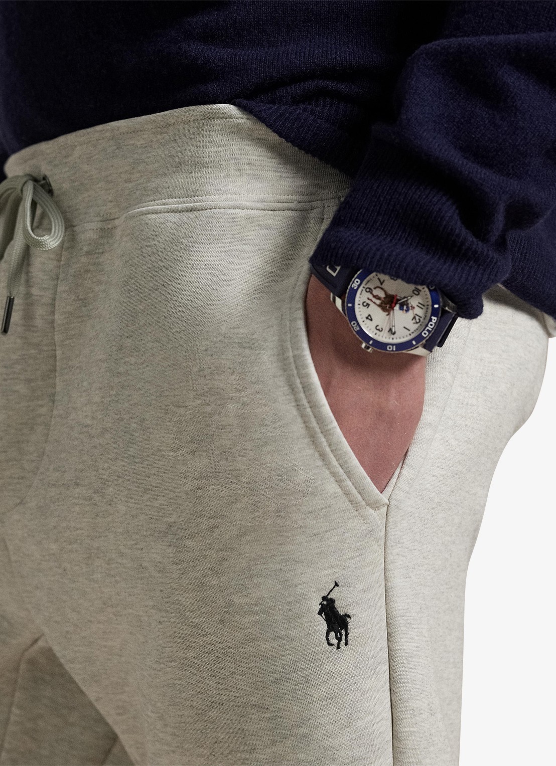 Ralph Lauren Tapered fit joggingbroek met logoborduring - detail 2 lt sport heather / grijsmele