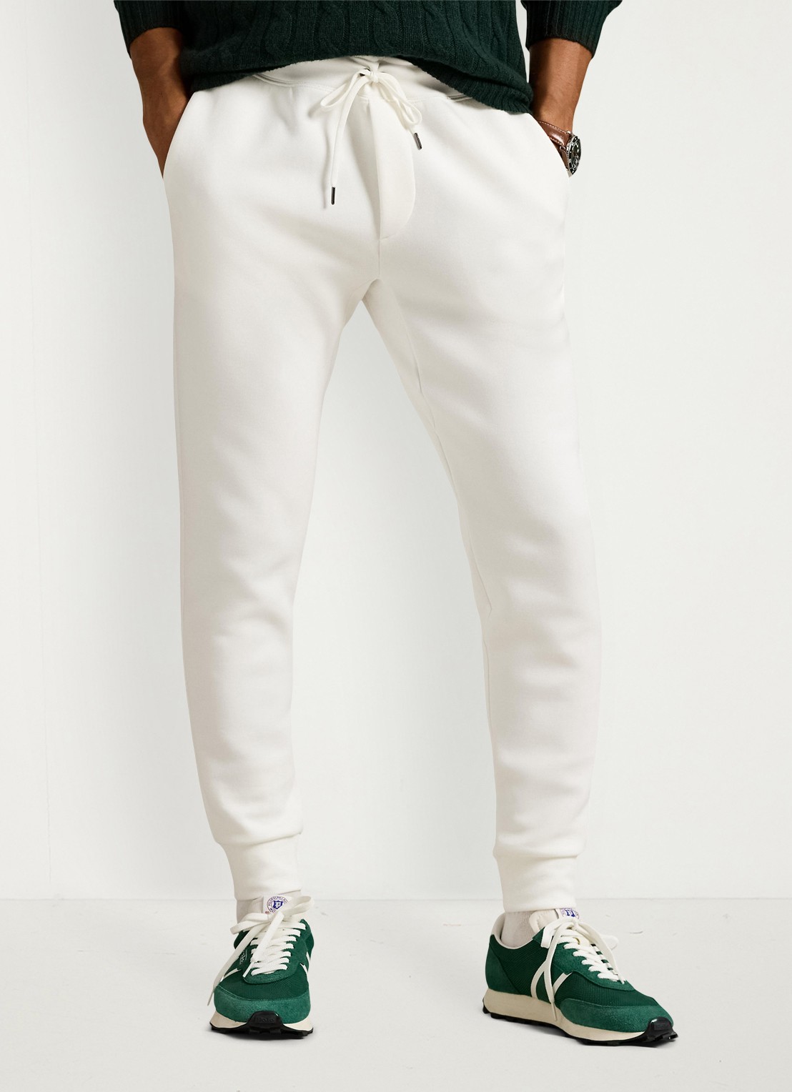 Ralph Lauren Tapered fit joggingbroek met logoborduring - detail 3 white / wit