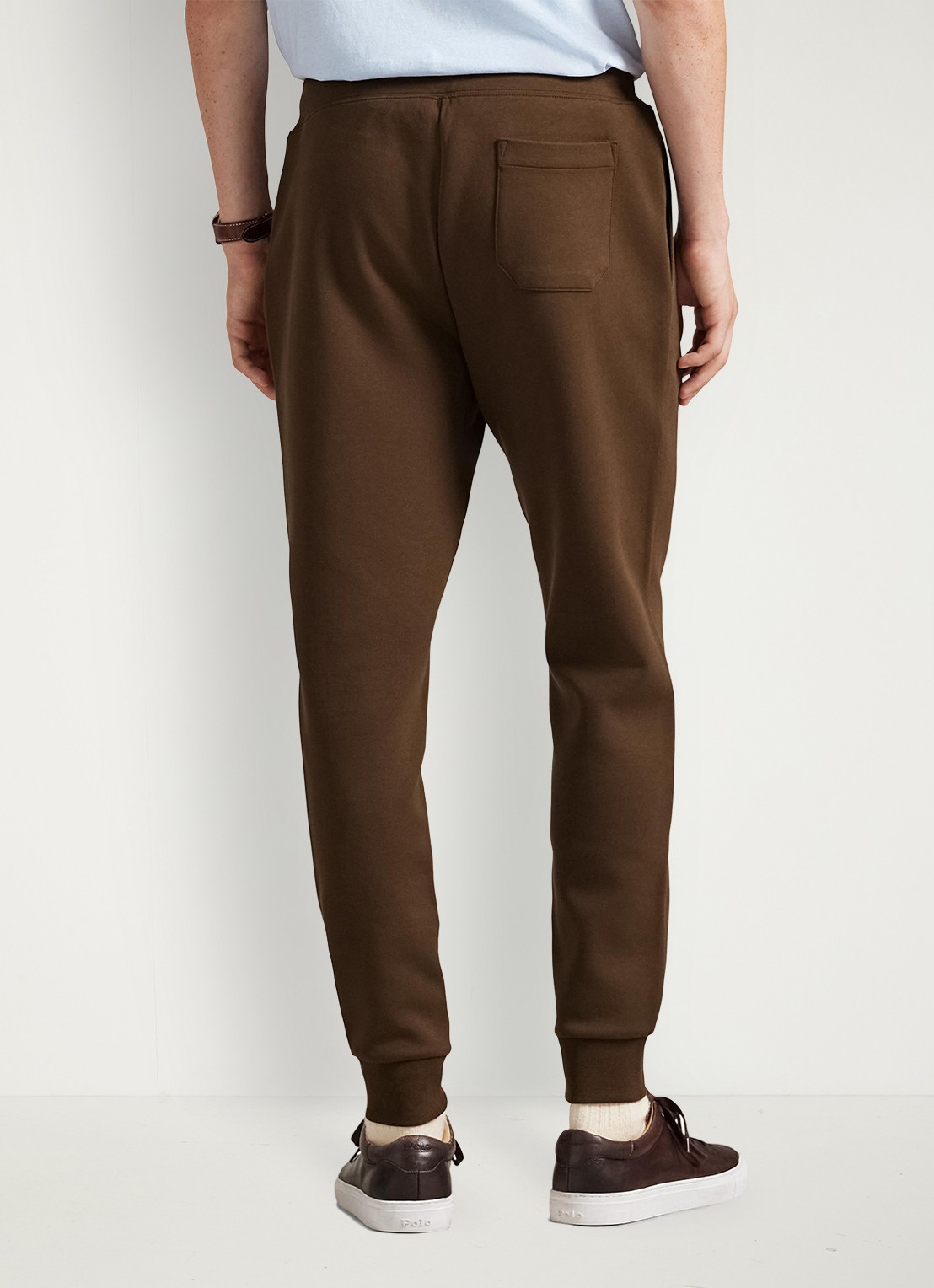 Ralph Lauren Tapered fit joggingbroek met logoborduring - achterkant 5 branch brown / bruin