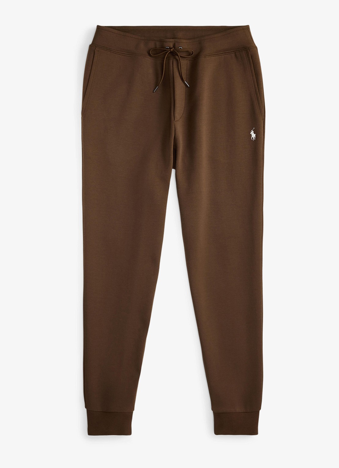 Ralph Lauren Tapered fit joggingbroek met logoborduring - voorkant 3 branch brown / bruin