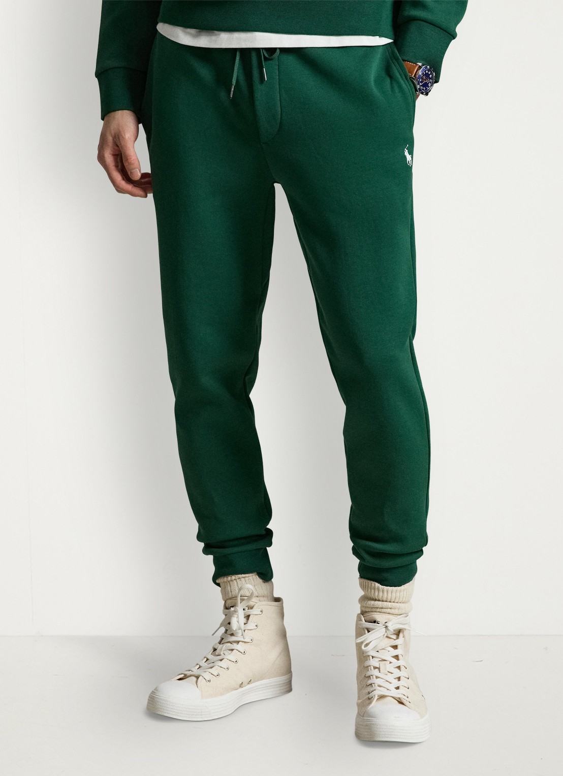 Ralph Lauren Tapered fit joggingbroek met logoborduring - detail new forest