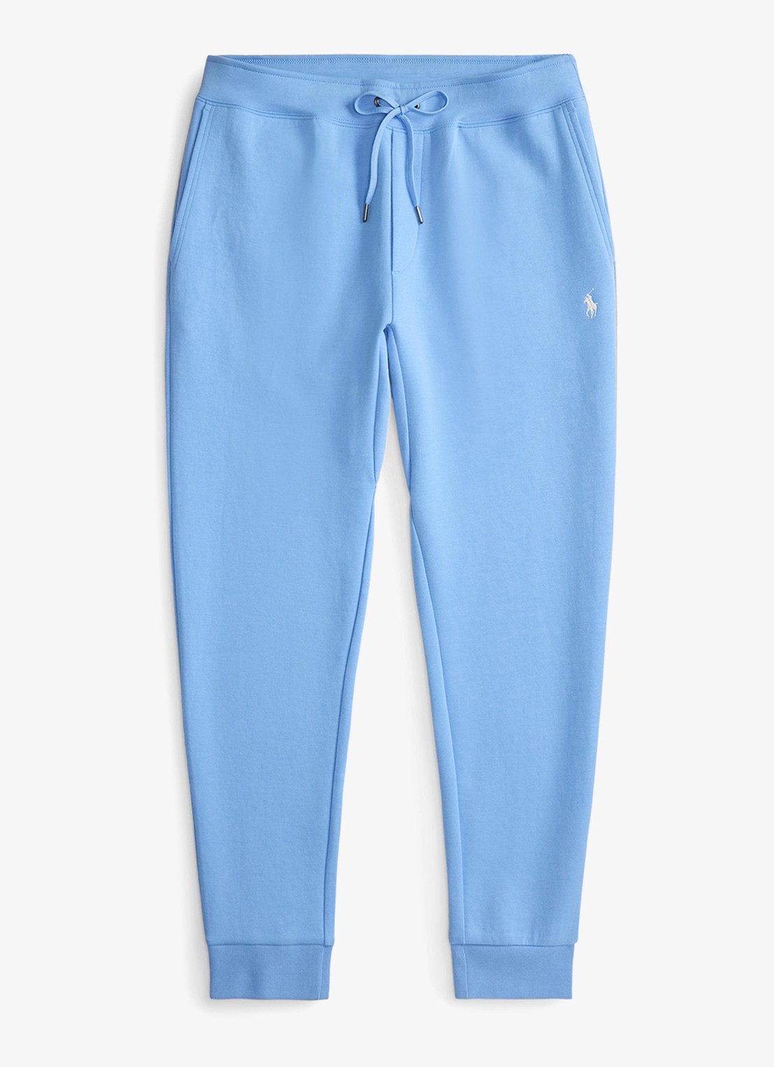 Ralph Lauren Tapered fit joggingbroek met logoborduring - voorkant 5 chatham blue