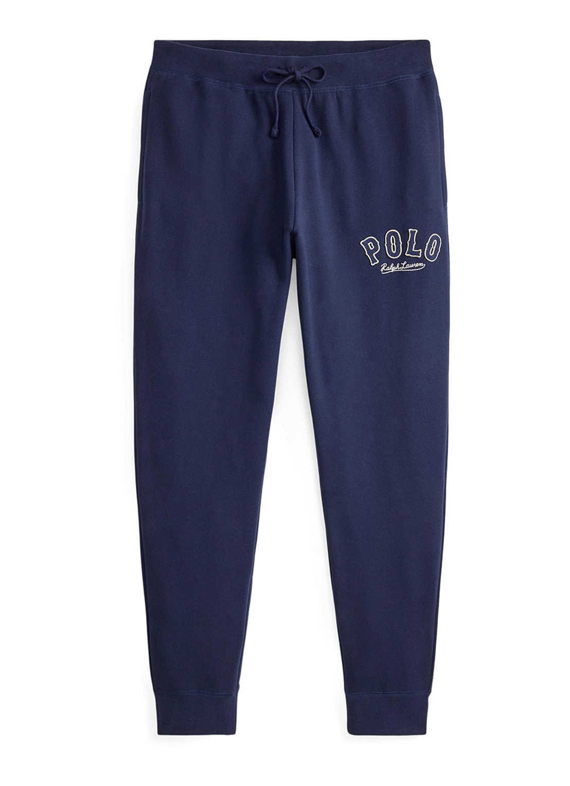 Ralph Lauren Tapered fit joggingbroek van fleece met logo - voorkant 4 cruise navy / donkerblauw