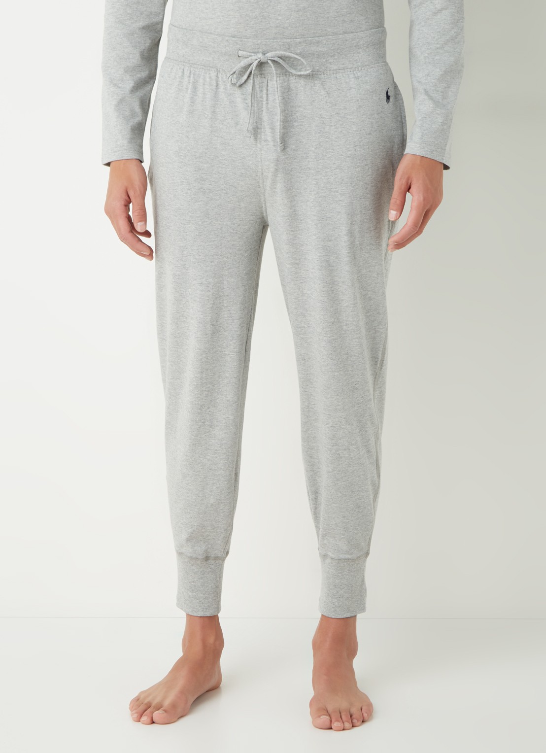 Ralph Lauren Tapered fit loungebroek met steekzakken en logo - detail 4 grijs