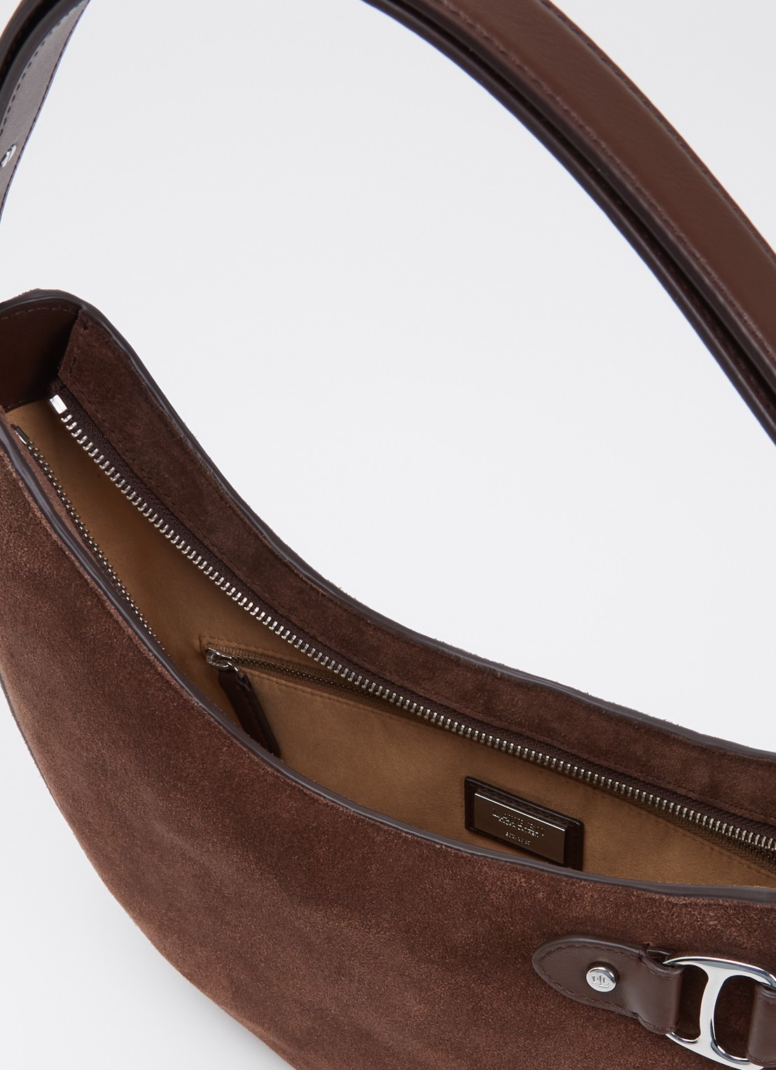 Ralph Lauren Tasha Large schoudertas van suède - detail 3 bruin