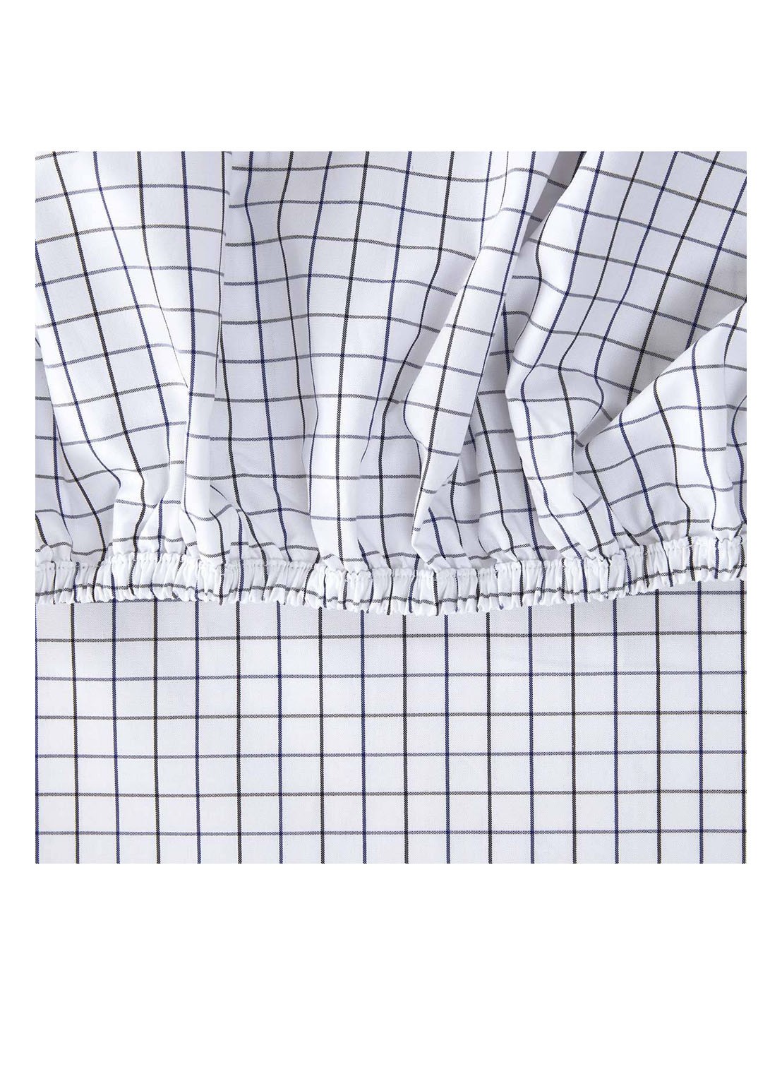 Ralph Lauren Tattersal hoeslaken  katoen - voorkant 5 wit