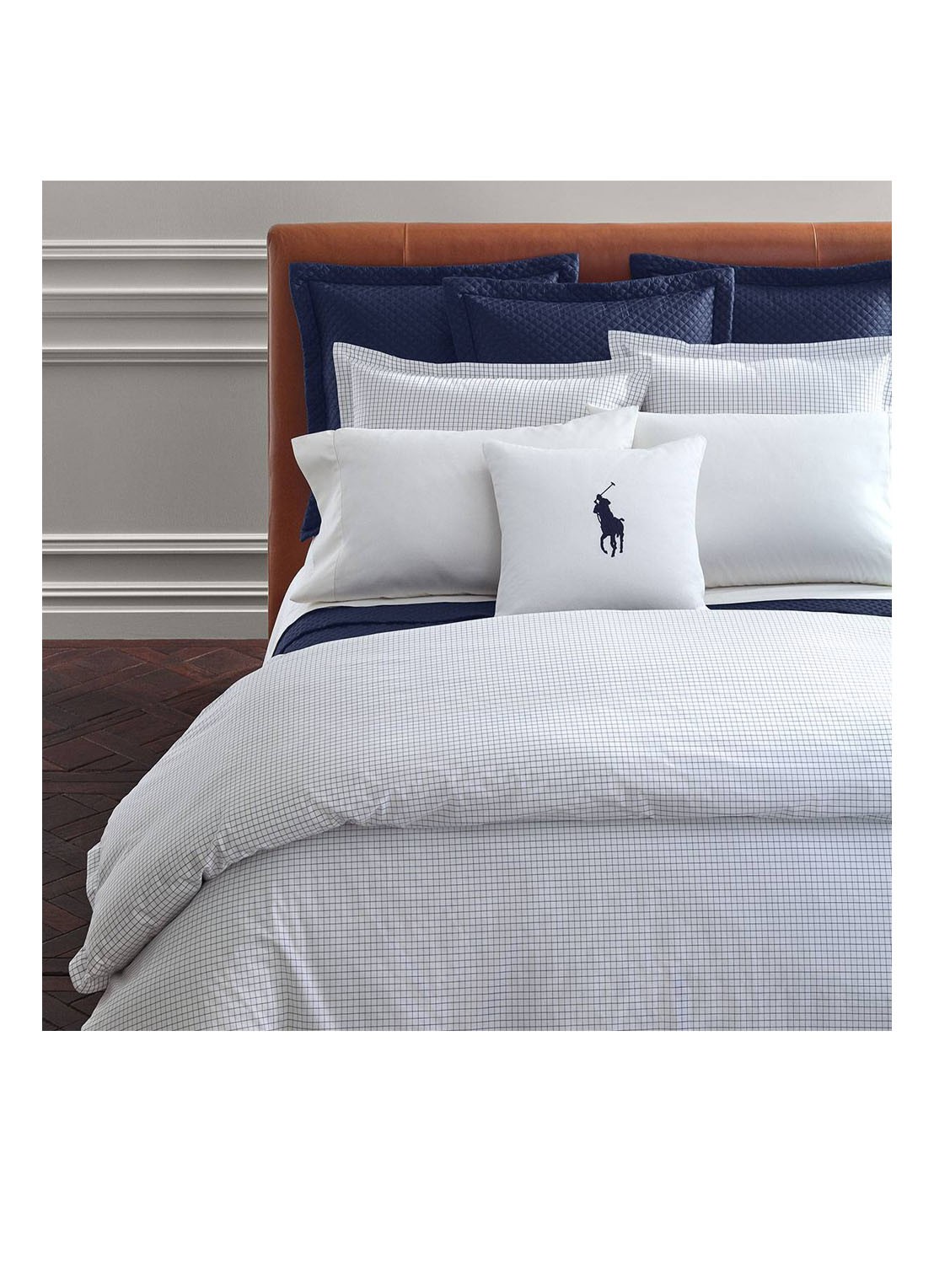 Ralph Lauren Tattersal hoeslaken  katoen - detail 2 wit