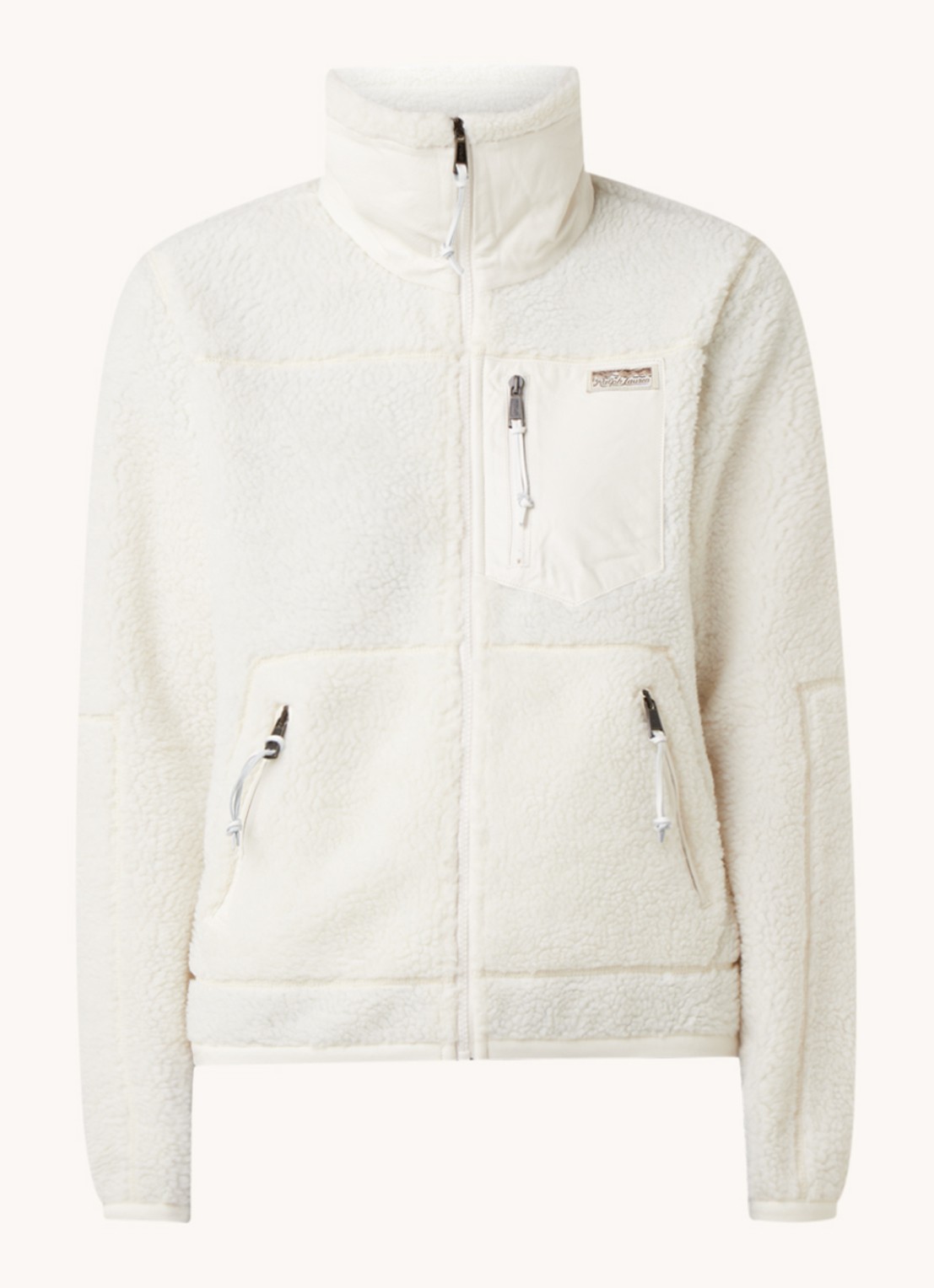 Ralph Lauren Teddy jack met ritszakken - voorkant gebroken wit