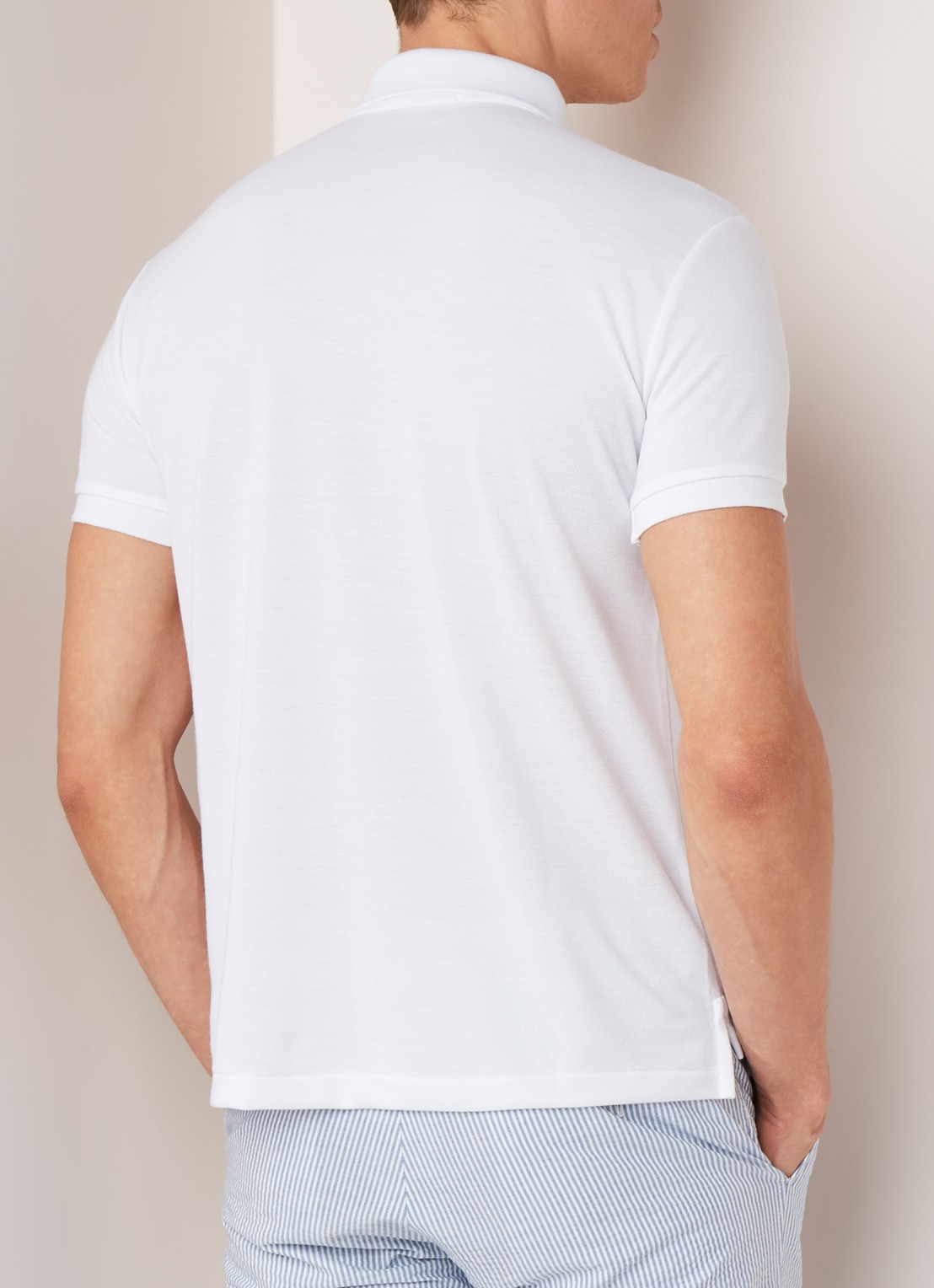Ralph Lauren The Earth regular fit polo vervaardigd uit gerecycled plastic  - achterkant wit