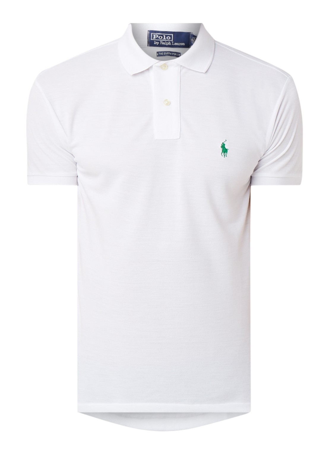 Ralph Lauren The Earth regular fit polo vervaardigd uit gerecycled plastic  - voorkant 2 wit