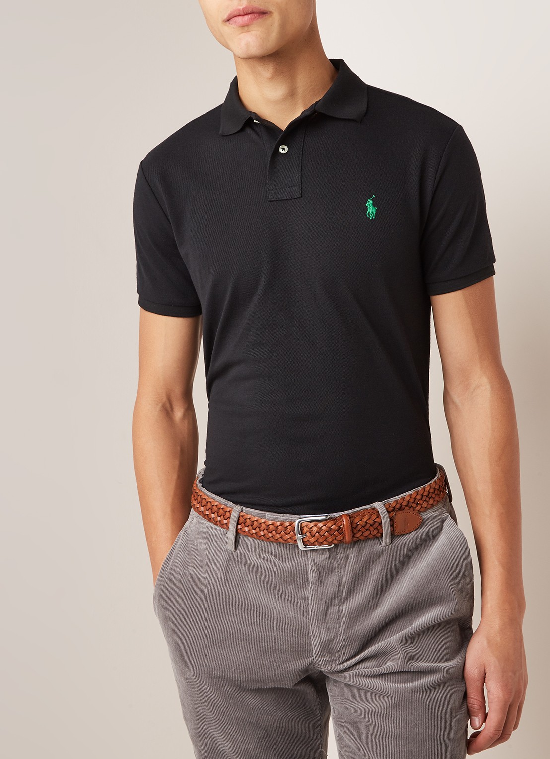 Ralph Lauren The Earth regular fit polo vervaardigd uit gerecycled plastic  - detail 3 black