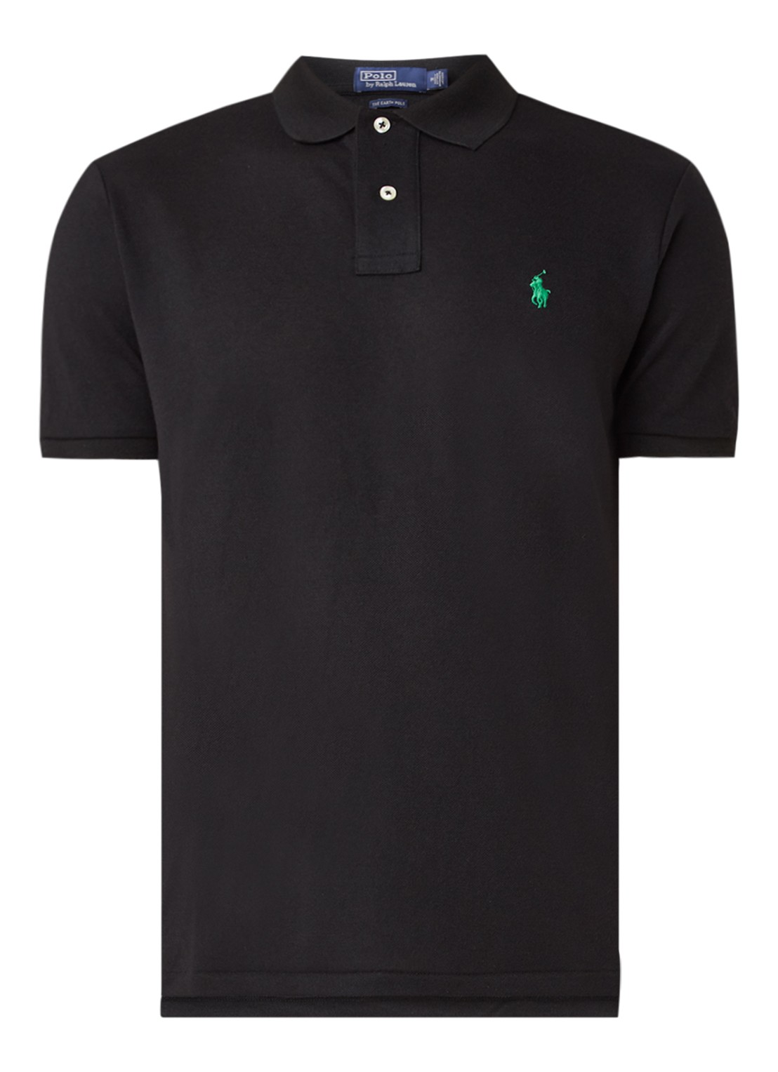 Ralph Lauren The Earth regular fit polo vervaardigd uit gerecycled plastic  - voorkant black
