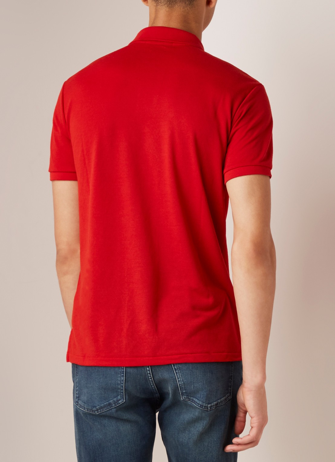 Ralph Lauren The Earth regular fit polo vervaardigd uit gerecycled plastic  - achterkant 4 rood