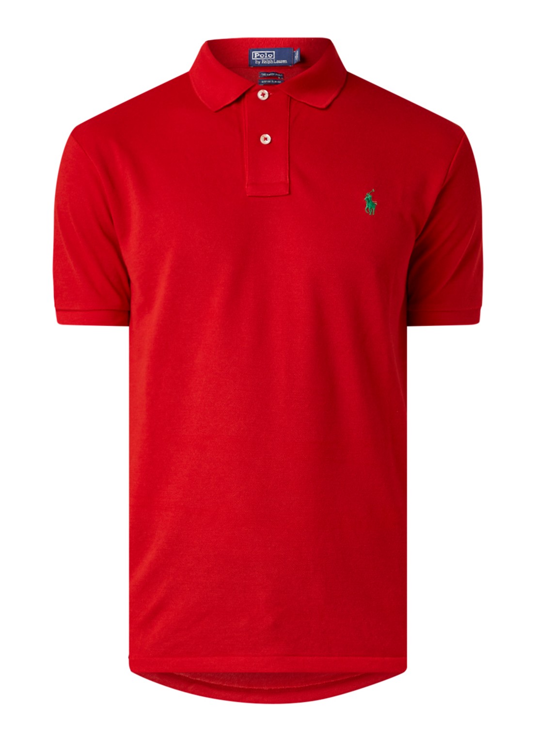 Ralph Lauren The Earth regular fit polo vervaardigd uit gerecycled plastic  - voorkant 2 rood