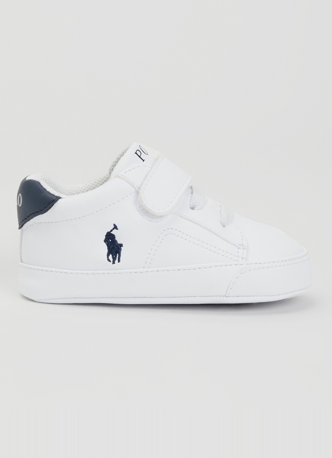 Ralph Lauren Theron babyslofje met logo - voorkant wit