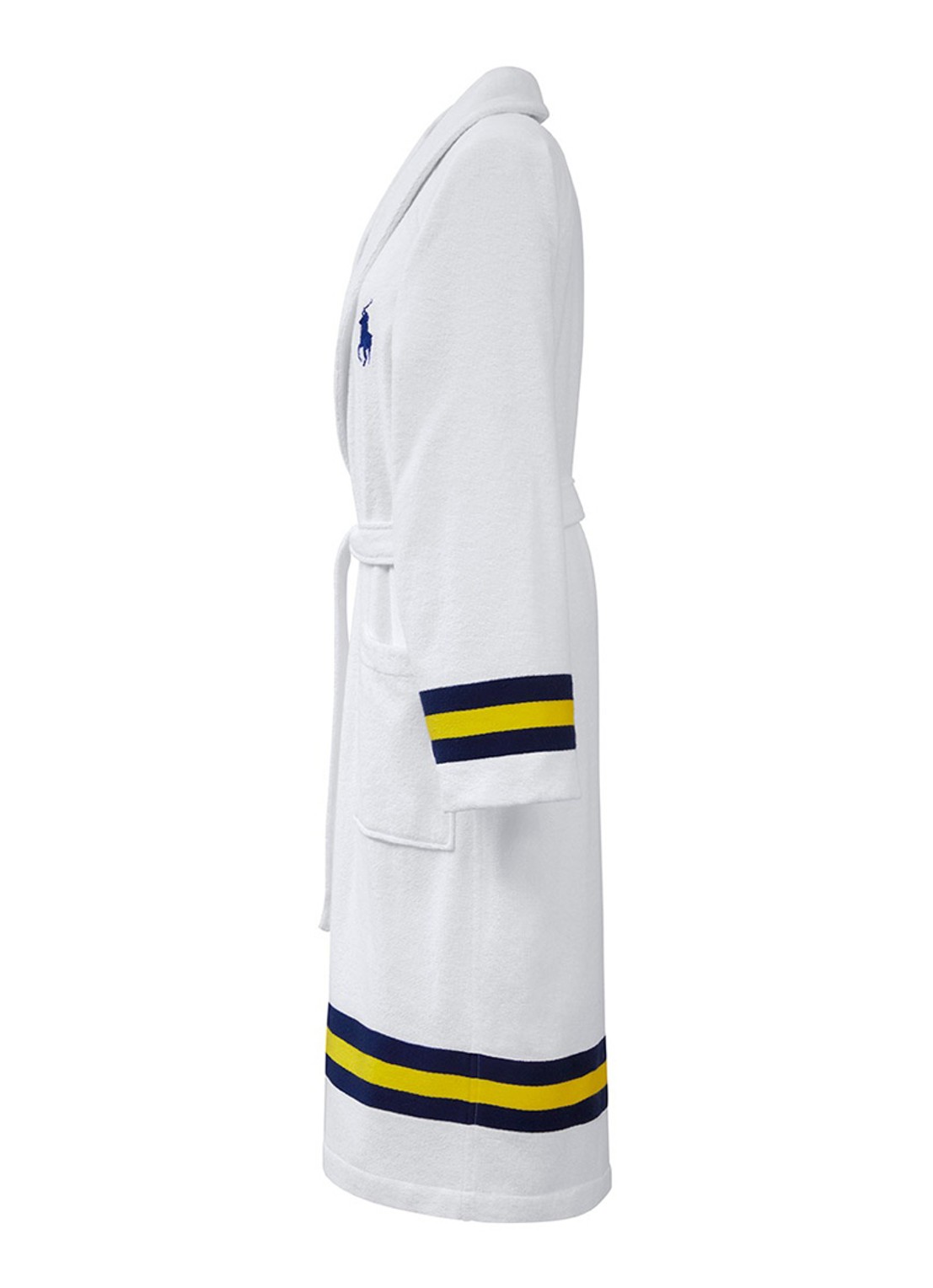 Ralph Lauren Tommie badjas met logoborduring - detail wit