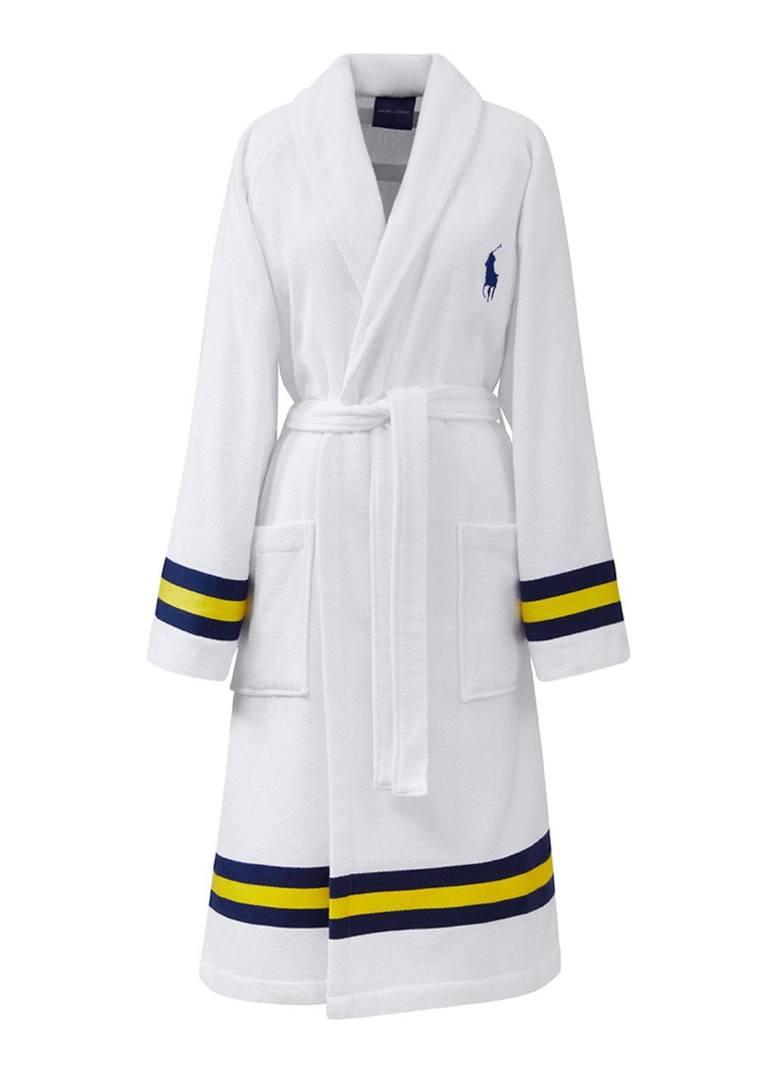 Ralph Lauren Tommie badjas met logoborduring - voorkant 2 wit