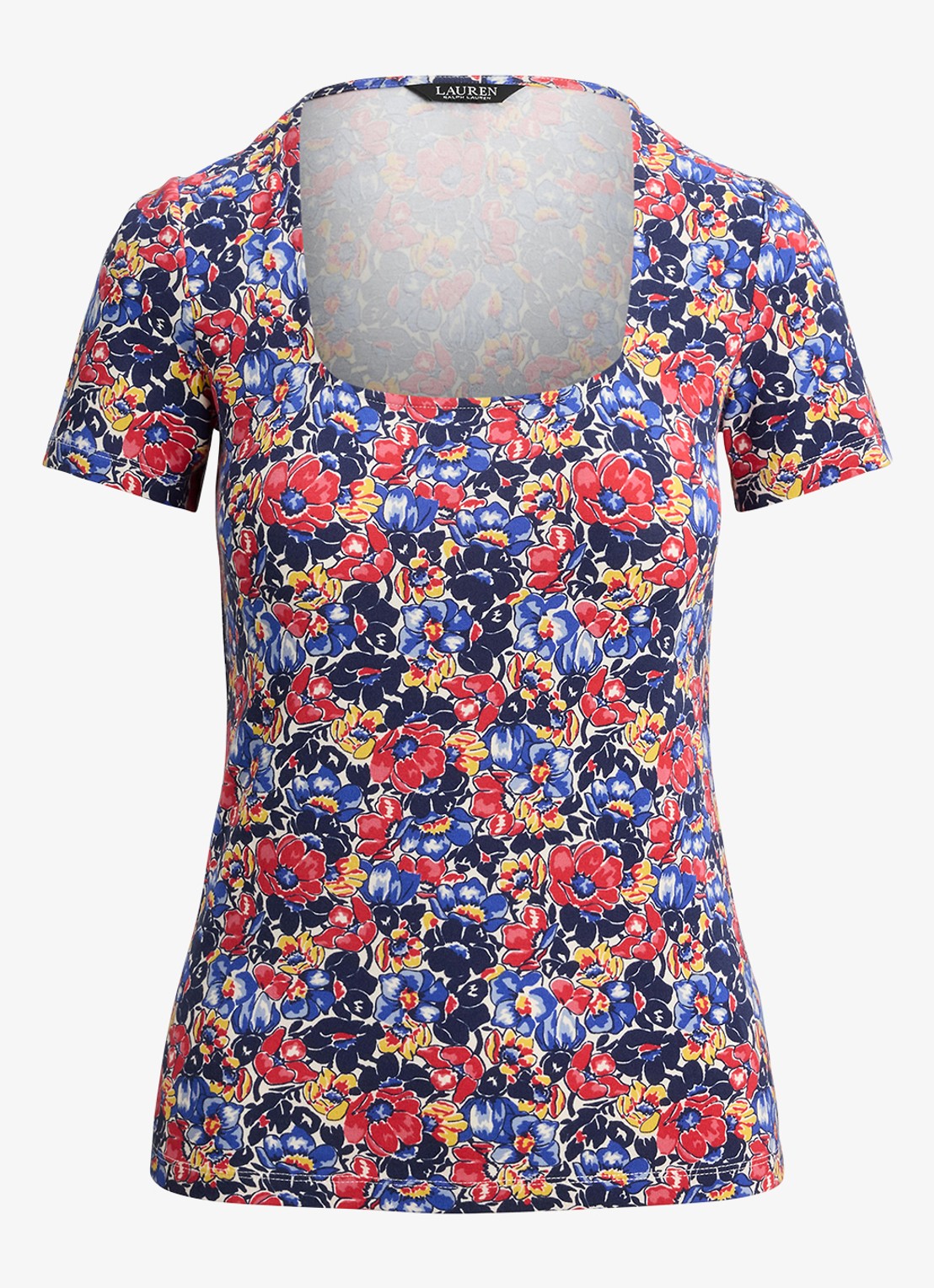 Ralph Lauren Top met bloemenprint - voorkant 4 red / rood