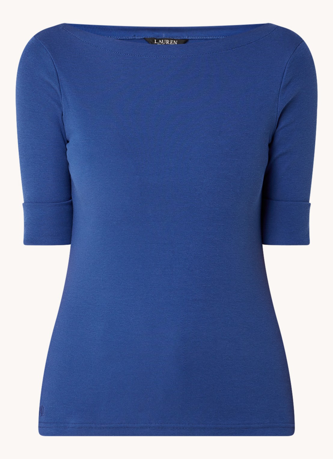Ralph Lauren Top met boothals - voorkant 2 new sapphire / blauw