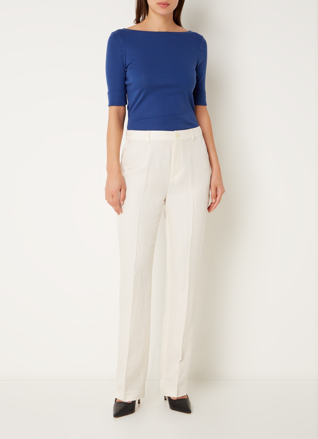 Ralph Lauren Top met boothals - voorkant 3 new sapphire / blauw