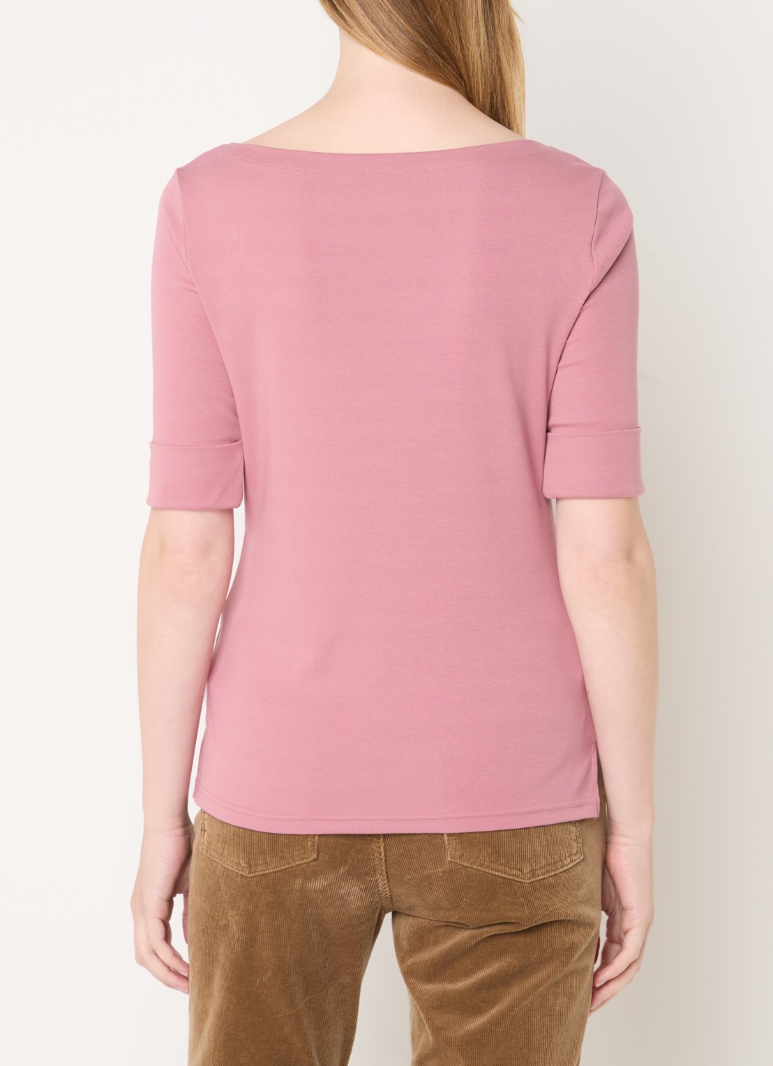 Ralph Lauren Top met boothals - achterkant 4 rose blush / roze
