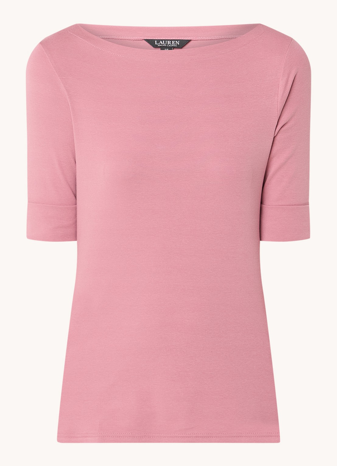 Ralph Lauren Top met boothals - voorkant rose blush / roze