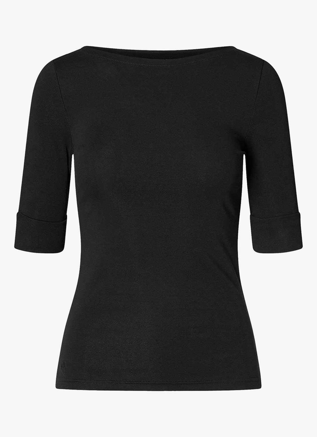 Ralph Lauren Top met boothals - voorkant 2 polo black / zwart