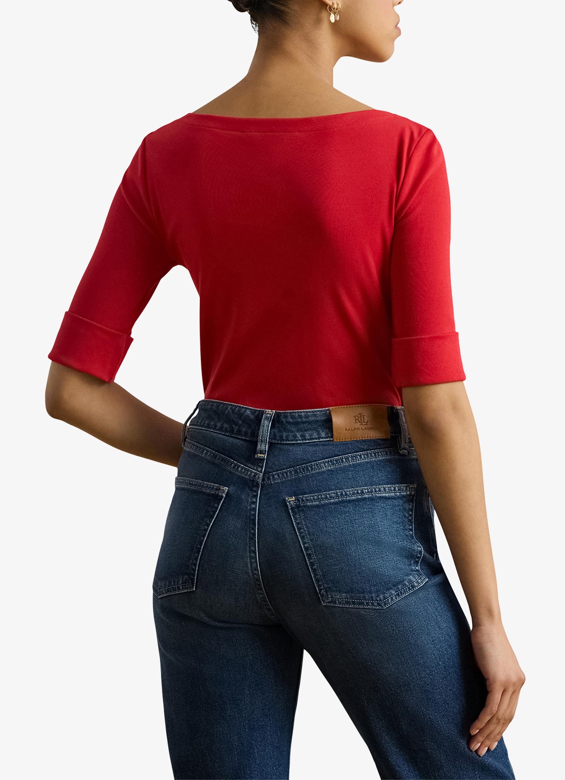Ralph Lauren Top met boothals - achterkant 5 cruise red 2wr6 / rood