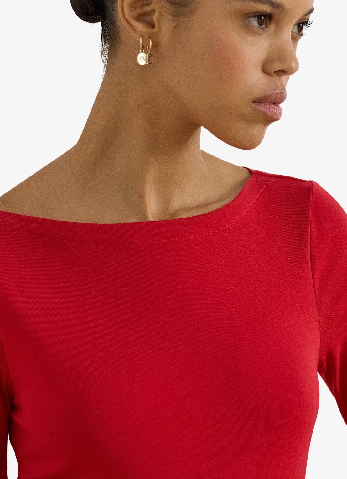 Ralph Lauren Top met boothals - detail 4 cruise red 2wr6 / rood
