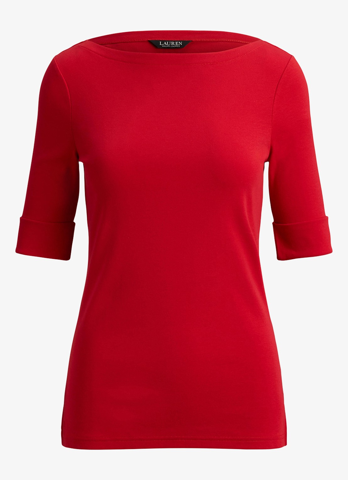 Ralph Lauren Top met boothals - voorkant cruise red 2wr6 / rood