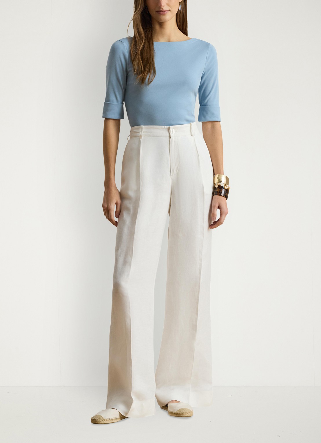 Ralph Lauren Top met boothals - voorkant 5 blue note-2lsm