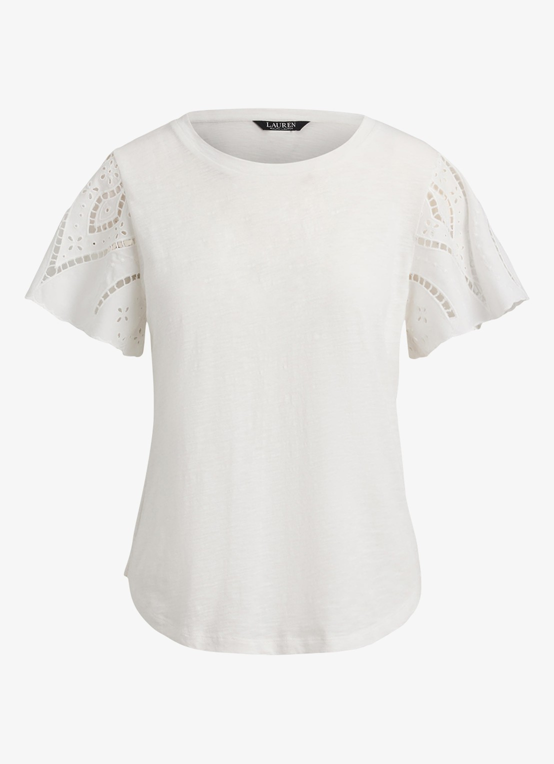 Ralph Lauren Top met broderie - voorkant 4 wit