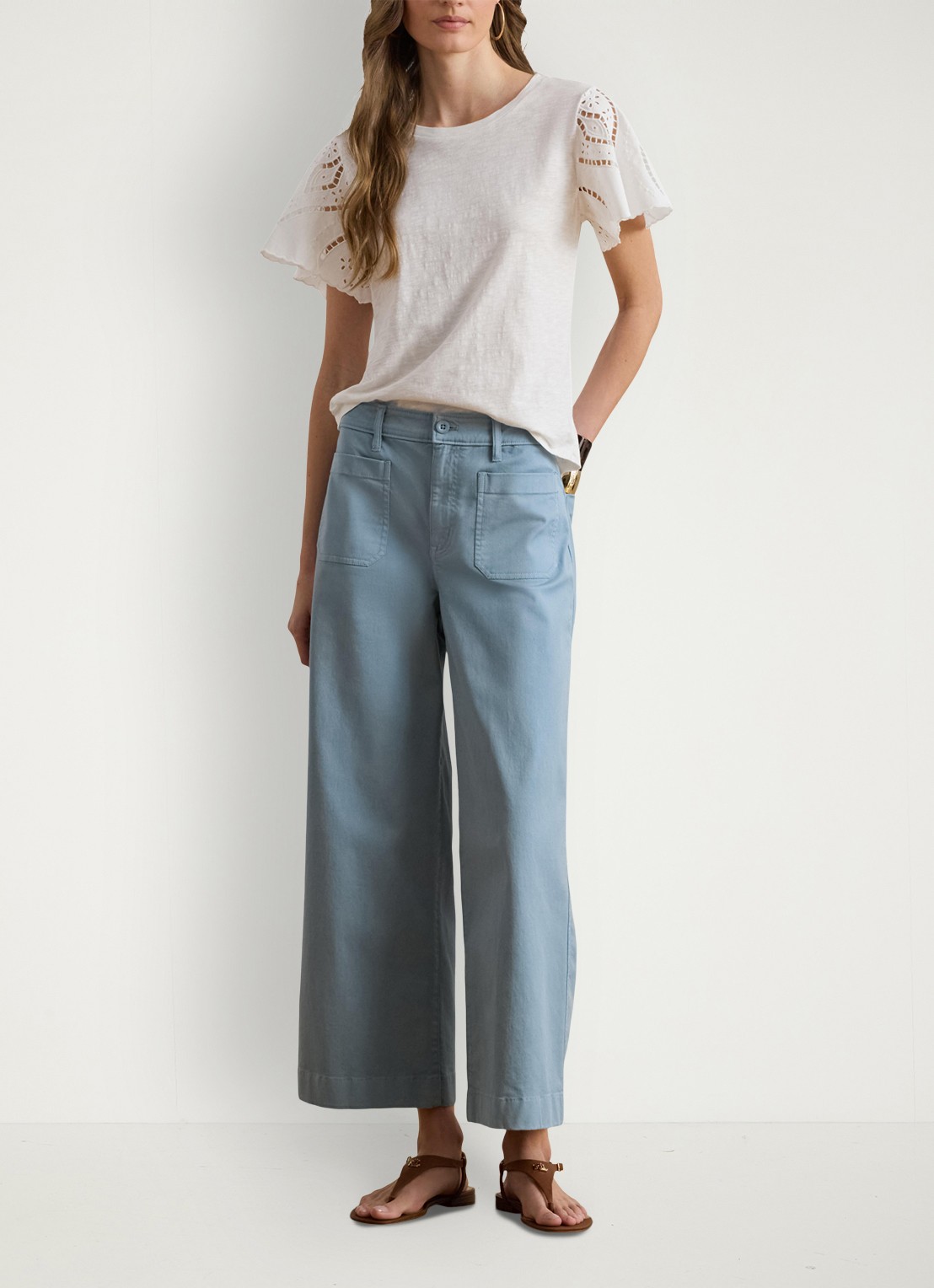 Ralph Lauren Top met broderie - voorkant 5 wit