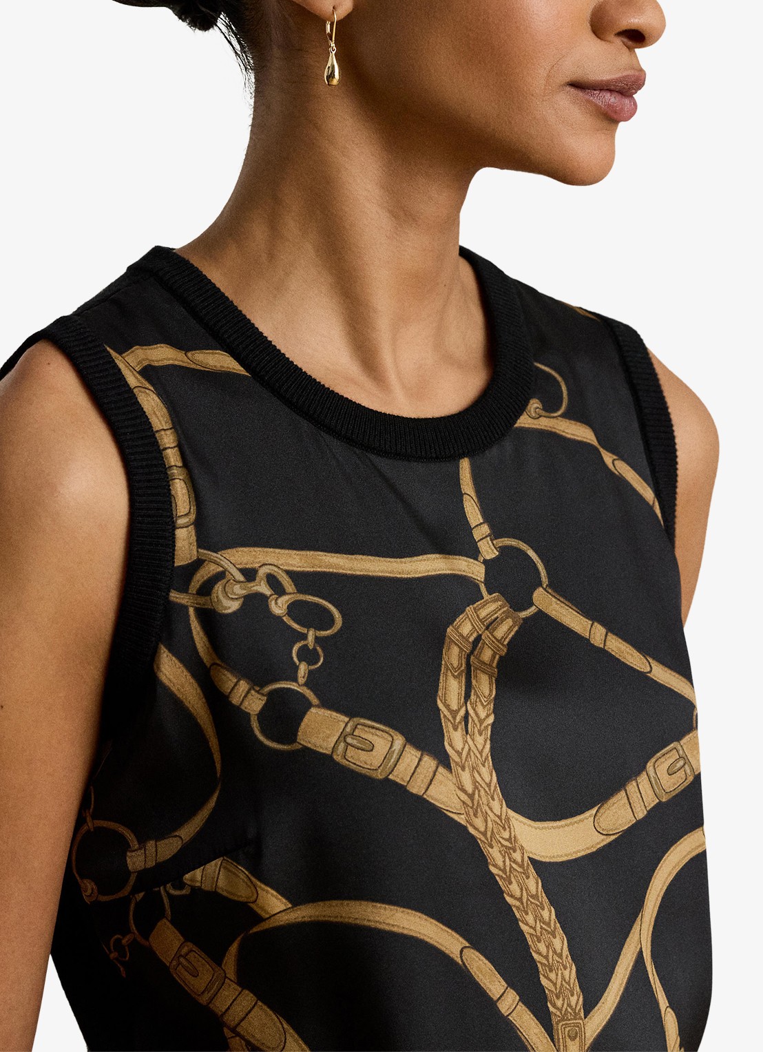 Ralph Lauren Top met print - detail 5 black multi / zwart