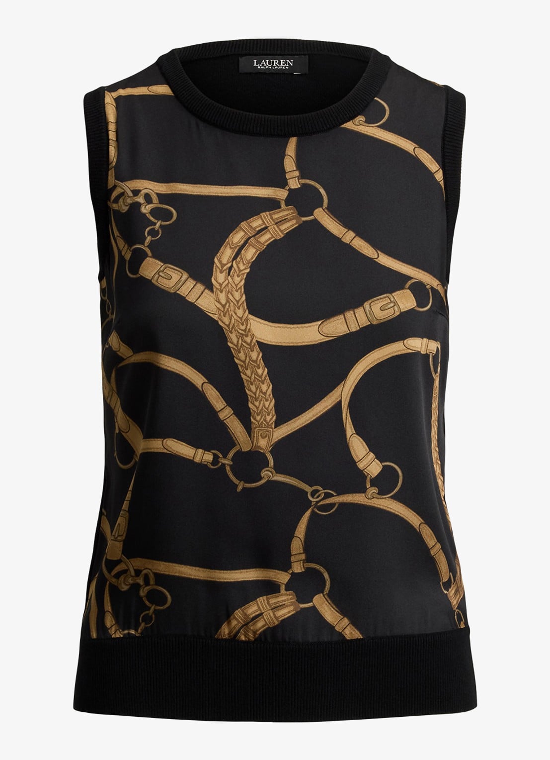 Ralph Lauren Top met print - voorkant black multi / zwart