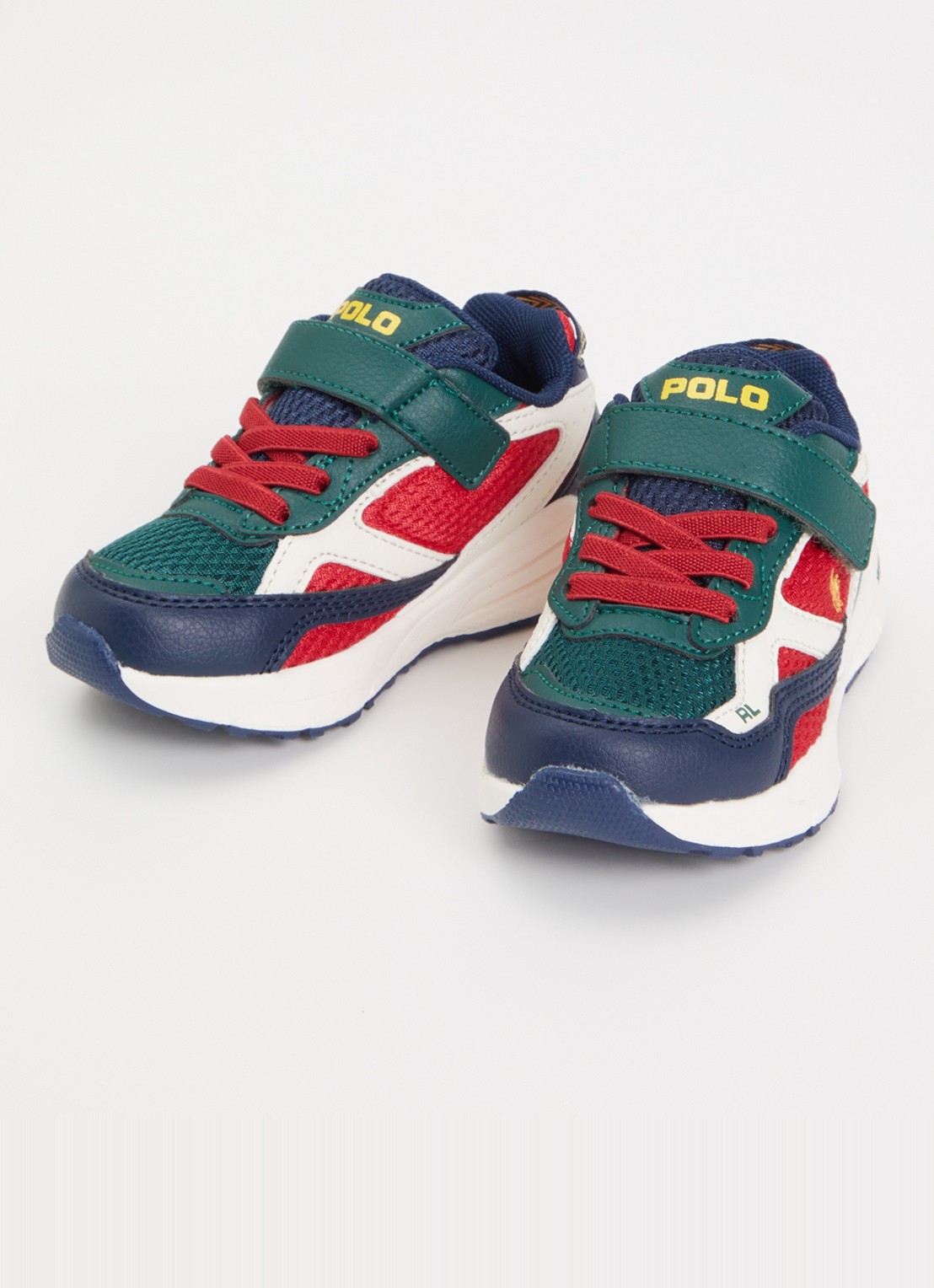 Ralph Lauren Trackster 275 sneaker met mesh details en logo - voorkant 2 rood