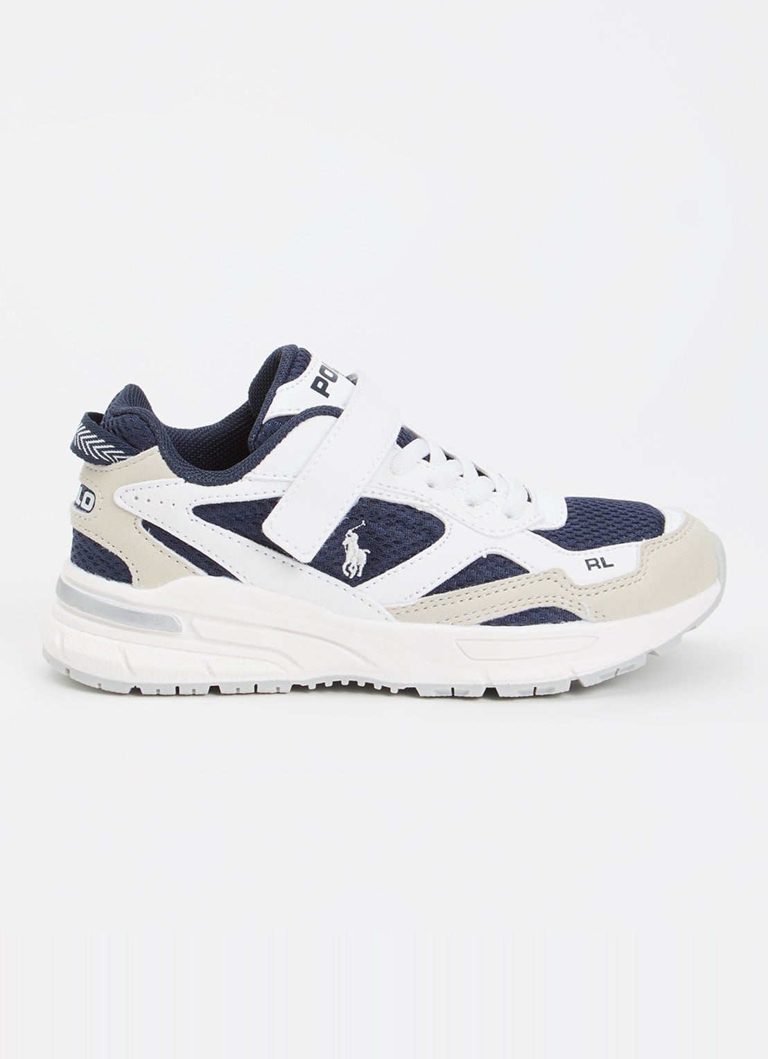 Ralph Lauren Trackster sneaker met mesh details - voorkant wit