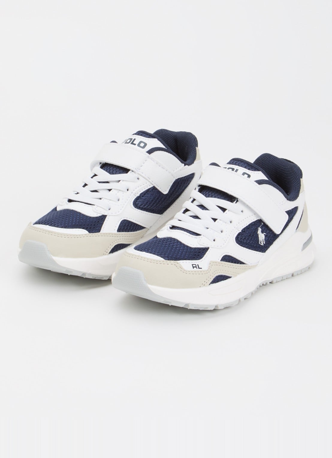 Ralph Lauren Trackster sneaker met mesh details - voorkant 2 wit