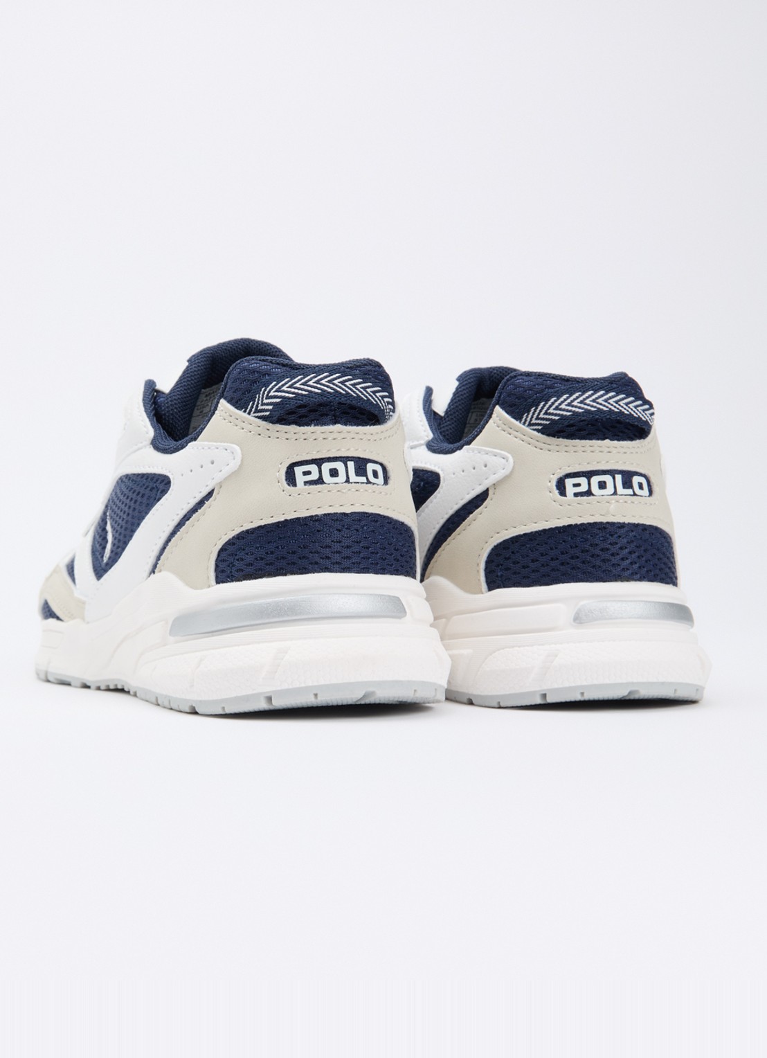 Ralph Lauren Trackster sneaker met mesh details - achterkant 2 wit