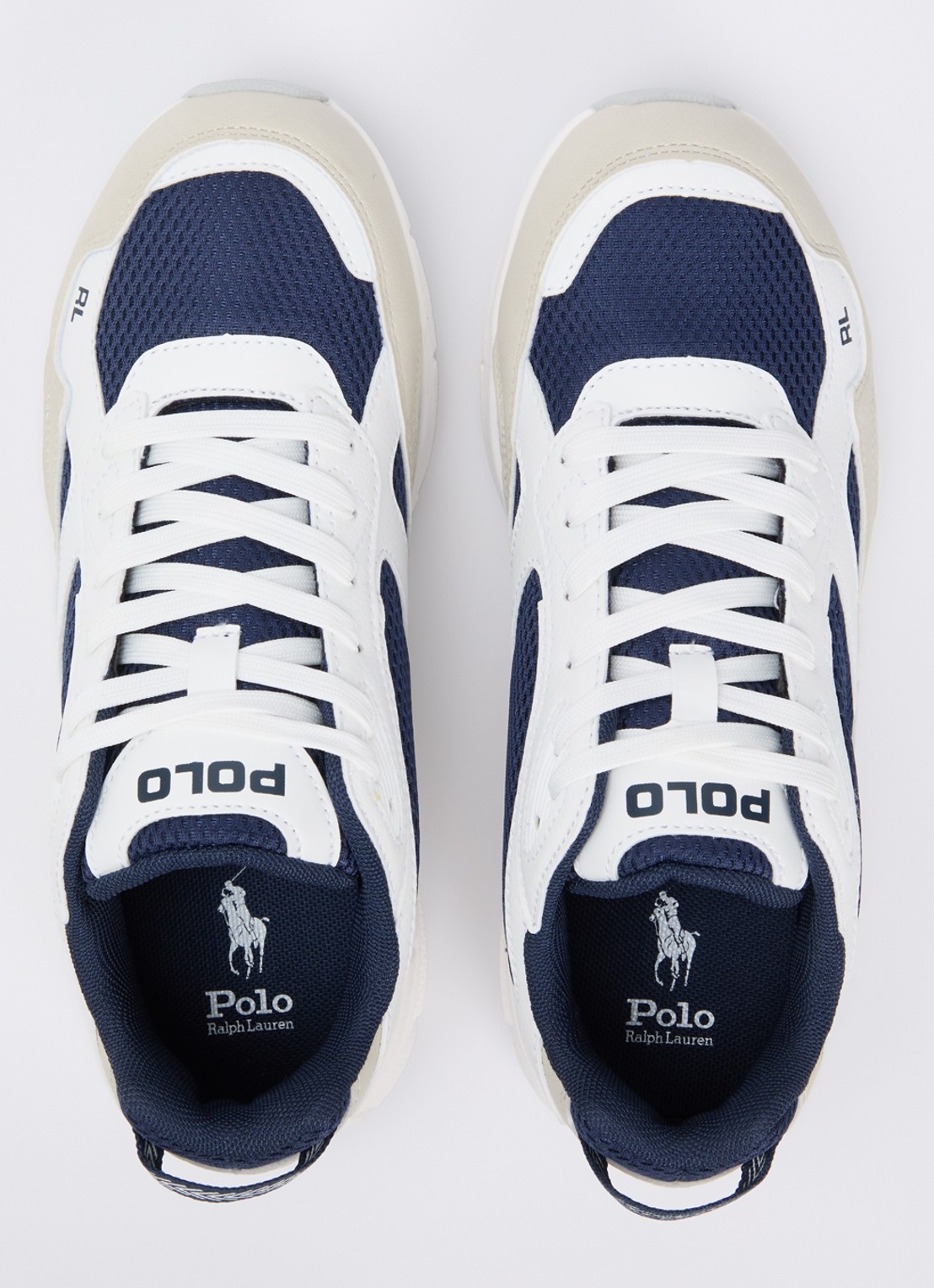 Ralph Lauren Trackster sneaker met mesh details - detail 4 wit