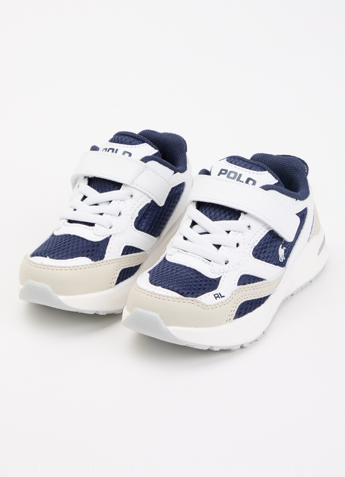 Ralph Lauren Trackster sneaker met mesh details - voorkant 4 wit